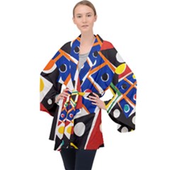 Pattern And Decoration Revisited At The East Side Galleries Long Sleeve Velvet Kimono 