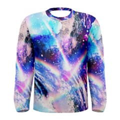 Crystal Wave Pattern Design Men s Long Sleeve Tee by Sudhe