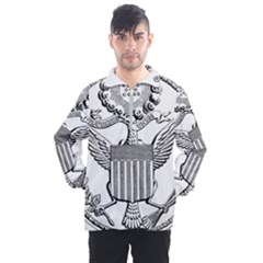 Black & White Great Seal Of The United States - Obverse, 1782 Men s Half Zip Pullover by abbeyz71