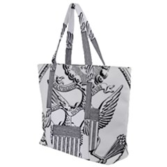 Black & White Great Seal Of The United States - Obverse, 1782 Zip Up Canvas Bag by abbeyz71