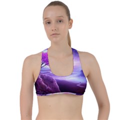 Fantasy World Criss Cross Racerback Sports Bra by Sudhe