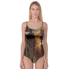 Sunset In The Frozen Winter Forest Camisole Leotard  by Sudhe