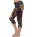 Sunset In The Frozen Winter Forest Lightweight Velour Capri Yoga Leggings View2