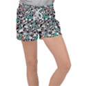 Illustration Abstract Pattern Women s Velour Lounge Shorts View1