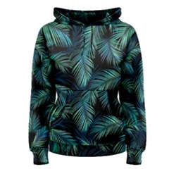 Palms Pattern Design Women s Pullover Hoodie by Sudhe