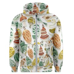 Surface Pattern  Vintage Christmas Ornaments Men s Zipper Hoodie by Sudhe