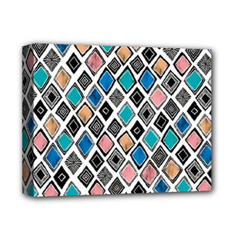 Diamond Shapes Pattern Deluxe Canvas 14  X 11  (stretched)
