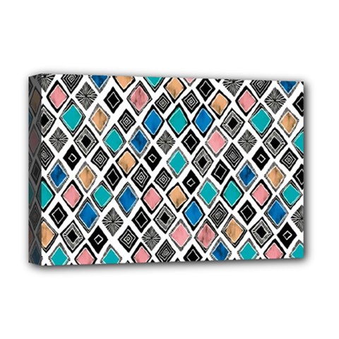 Diamond Shapes Pattern Deluxe Canvas 18  X 12  (stretched)