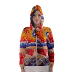 Sci Fi  Landscape Painting Women s Hooded Windbreaker by Sudhe