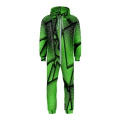 Binary Digitization Null Green Hooded Jumpsuit (kids)