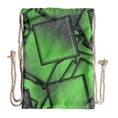 Binary Digitization Null Green Drawstring Bag (large) by HermanTelo