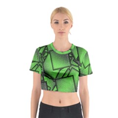 Binary Digitization Null Green Cotton Crop Top by HermanTelo