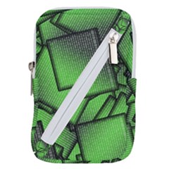 Binary Digitization Null Green Belt Pouch Bag (large)