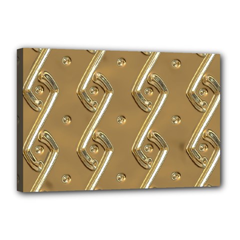 Gold Background 3d Canvas 18  X 12  (stretched)