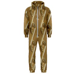 Gold Background 3d Hooded Jumpsuit (men) 