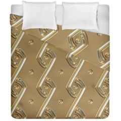 Gold Background 3d Duvet Cover Double Side (california King Size) by Mariart