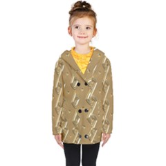 Gold Background 3d Kids  Double Breasted Button Coat by Mariart