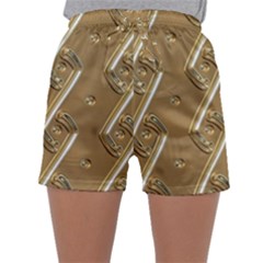Gold Background 3d Sleepwear Shorts