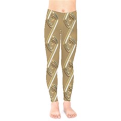 Gold Background 3d Kids  Legging