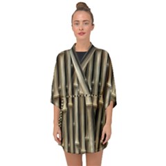 Bamboo Grass Half Sleeve Chiffon Kimono