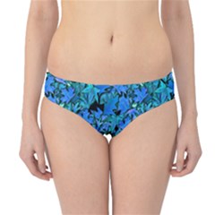 Fall Leaves Blue Hipster Bikini Bottoms by bloomingvinedesign