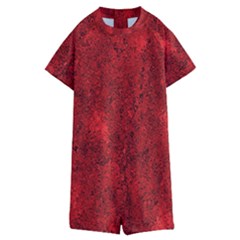 Bright Red Dream Kids  Boyleg Half Suit Swimwear by retrotoomoderndesigns