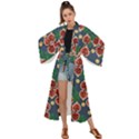 Figs and Monstera  Maxi Kimono View1