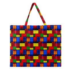 Colorful 59 Zipper Large Tote Bag by ArtworkByPatrick