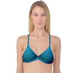 Turquoise Blue Ocean Reversible Tri Bikini Top