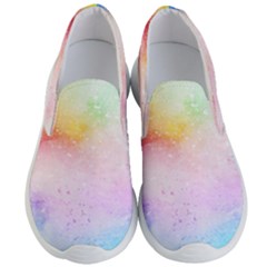 Rainbow painting drops Men s Lightweight Slip Ons