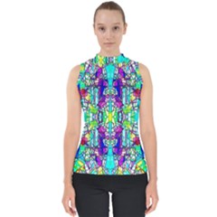 Colorful 60 Mock Neck Shell Top by ArtworkByPatrick