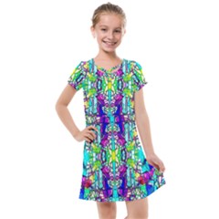 Colorful 60 Kids  Cross Web Dress by ArtworkByPatrick