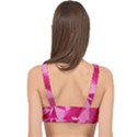 Abstract Pink Triangles Cage Up Bikini Top View2