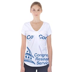 Logo Of Congressional Research Service Short Sleeve Front Detail Top by abbeyz71