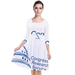 Logo Of Congressional Research Service Quarter Sleeve Waist Band Dress by abbeyz71