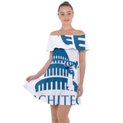 Logo Of United States Architect Of The Capitol Off Shoulder Velour Dress by abbeyz71