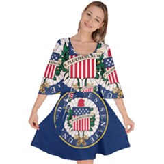 Flag Of The United States Senate Velour Kimono Dress by abbeyz71