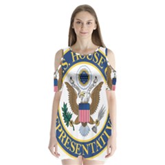 Seal Of United States House Of Representatives Shoulder Cutout Velvet One Piece by abbeyz71