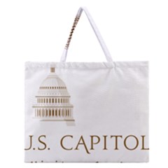 Logo Of U S  Capitol Visitor Center Zipper Large Tote Bag by abbeyz71