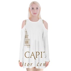 Logo Of U S  Capitol Visitor Center Velvet Long Sleeve Shoulder Cutout Dress by abbeyz71