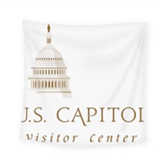 Logo Of U S  Capitol Visitor Center Square Tapestry (small) by abbeyz71