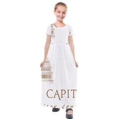 Logo Of U S  Capitol Visitor Center Kids  Short Sleeve Maxi Dress by abbeyz71