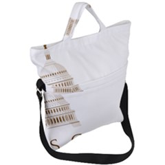 Logo Of U S  Capitol Visitor Center Fold Over Handle Tote Bag by abbeyz71