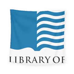 Book Logo Of Library Of Congress Square Tapestry (small) by abbeyz71