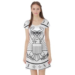 Seal Of Library Of Congress Short Sleeve Skater Dress by abbeyz71