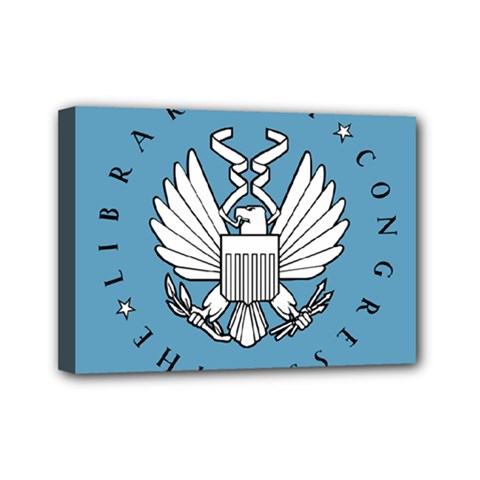 Flag Of Library Of Congress Mini Canvas 7  X 5  (stretched) by abbeyz71