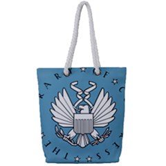 Flag Of Library Of Congress Full Print Rope Handle Tote (small) by abbeyz71