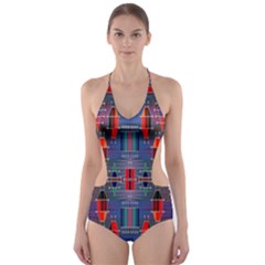 Colorful 63 Cut-out One Piece Swimsuit by ArtworkByPatrick