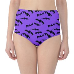 Bats Pattern Classic High-waist Bikini Bottoms by bloomingvinedesign