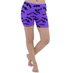 Bats Pattern Lightweight Velour Yoga Shorts by bloomingvinedesign